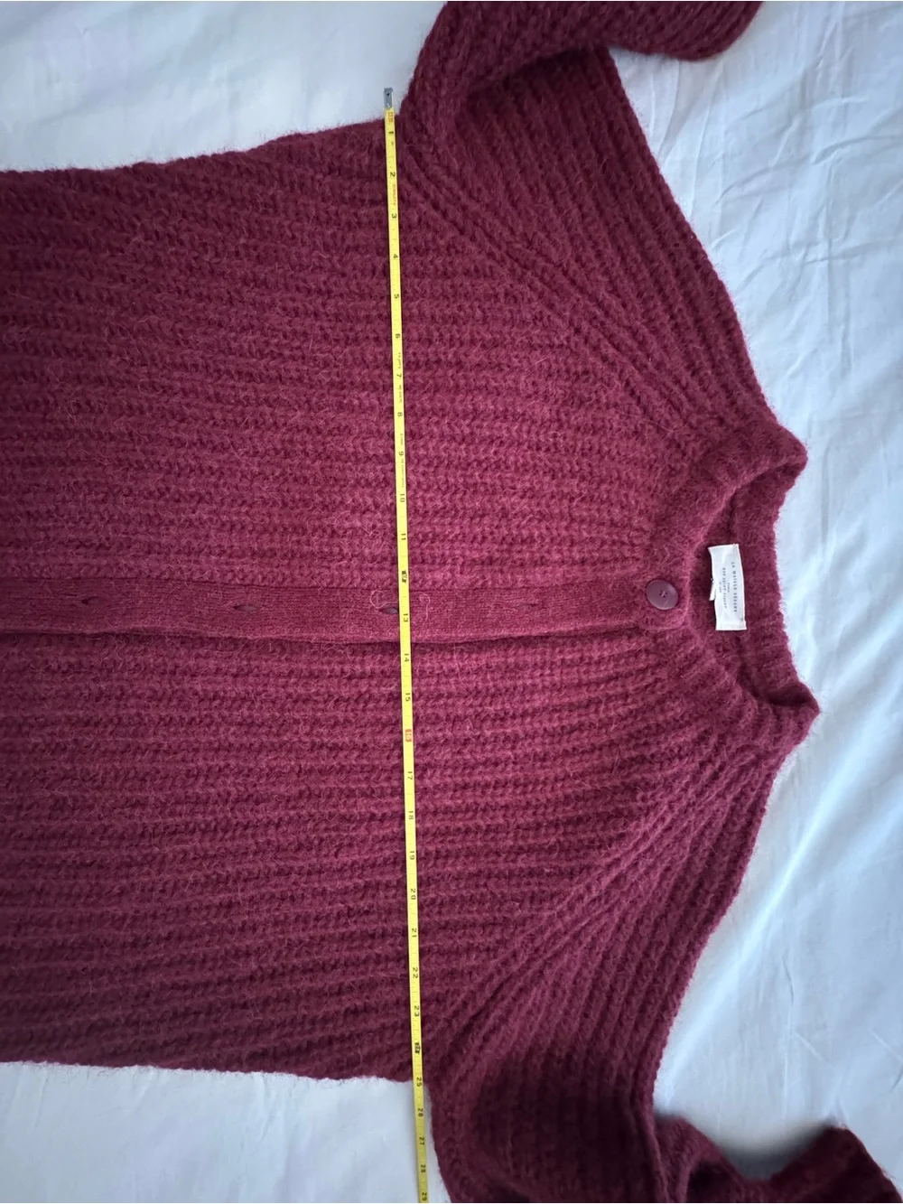 Sezane Emile Burgundy Cardigan - Picture 5 of 6